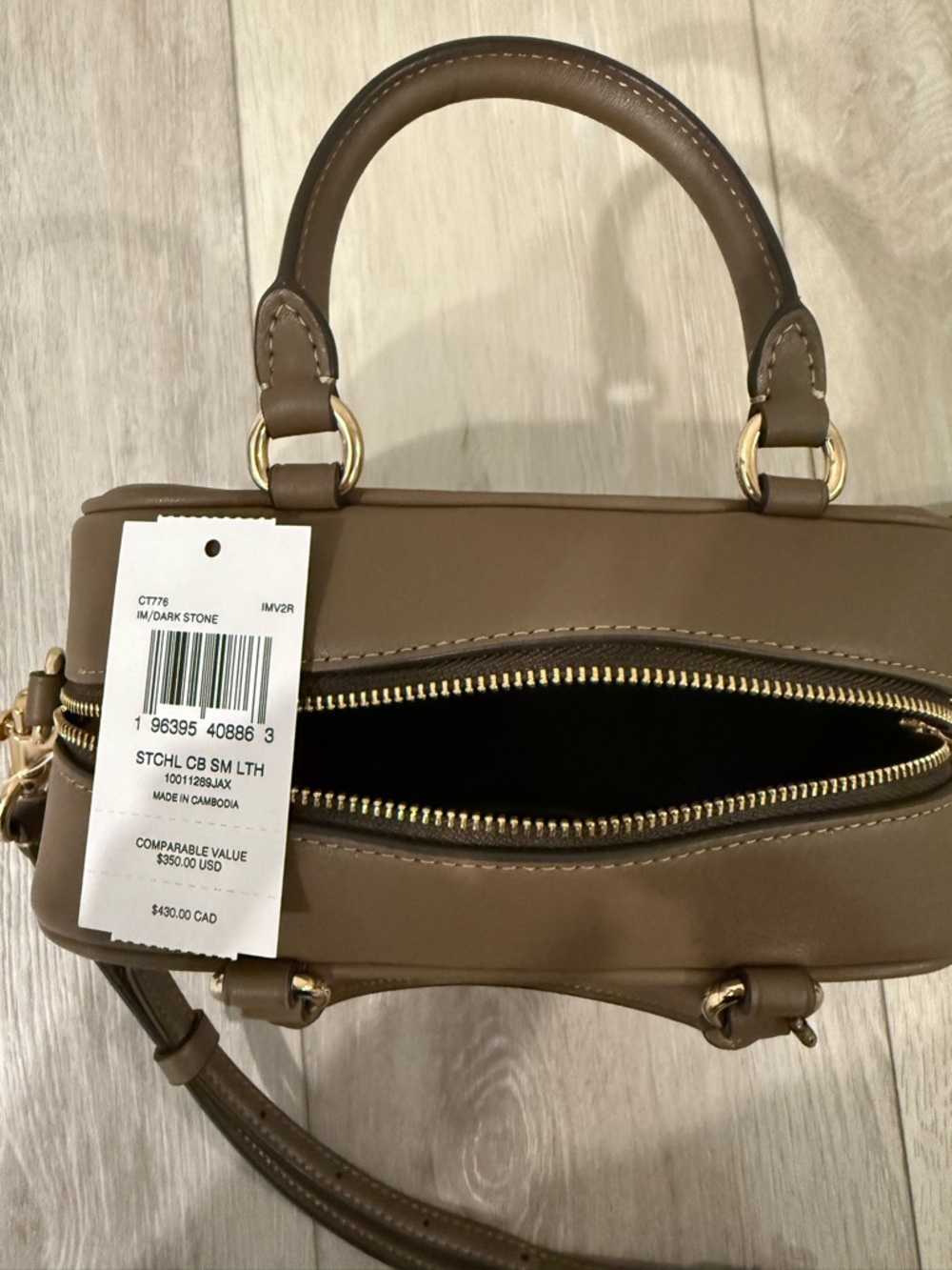 Coach Stachel Crossbody in Dark Stone/Gold - Picture 6 of 9